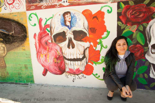 Skull Mural | Murals by Monique Kimberly Sugar | Mercado Hollywood in Los Angeles