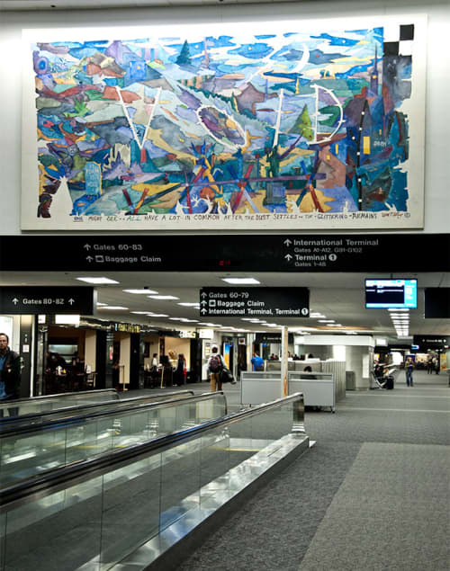 Void | Paintings by William T. Wiley | San Francisco International Airport in San Francisco