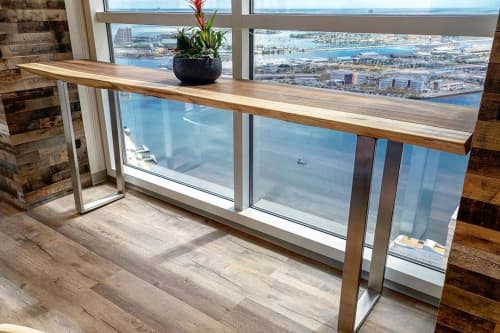 Communal Office Tables & Bench | Communal Table in Tables by Doro Designs | JLL Miami in Miami. Item composed of wood and steel