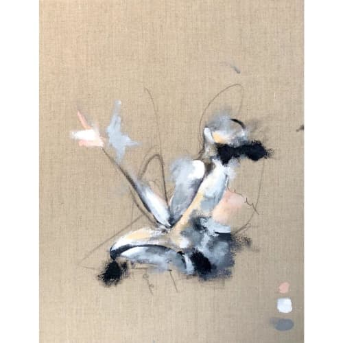 Faceless Study | Oil And Acrylic Painting in Paintings by Brittney Ciccone. Item made of canvas