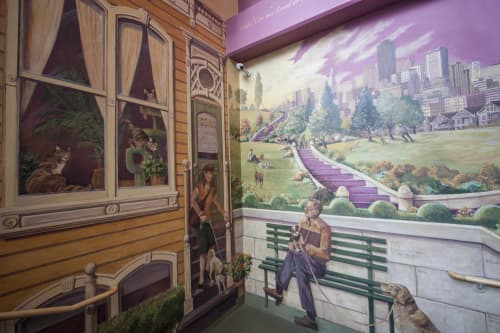 Tribute Mural to Honor Pets | Murals by Jennifer Ewing | San Francisco SPCA Veterinary Hospital Pacific Heights in San Francisco. Item composed of synthetic