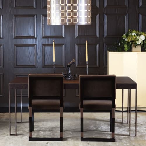 DT-74 Dining Table | Tables by Antoine Proulx Furniture, LLC. Item composed of walnut & metal