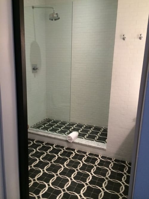 Mission Cement Tiles | Tiles by Avente Tile | Wythe Hotel in Brooklyn. Item made of cement