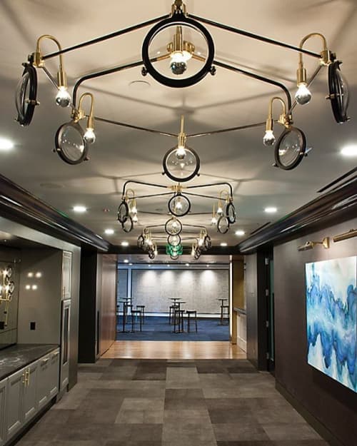 Hex Chandelier by Neptune Glassworks at The Alexandria, San Diego Wescover Chandeliers