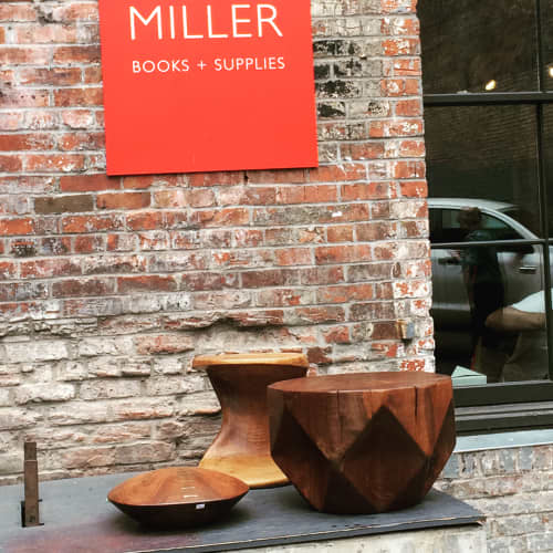 Maple End Table and Small Walnut Table by Joel Sayre at Peter Miller