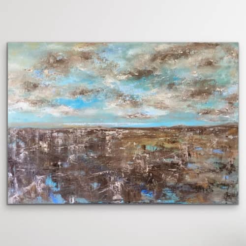 Infinity | Oil And Acrylic Painting in Paintings by Viktoria Ganhao. Item made of canvas with synthetic