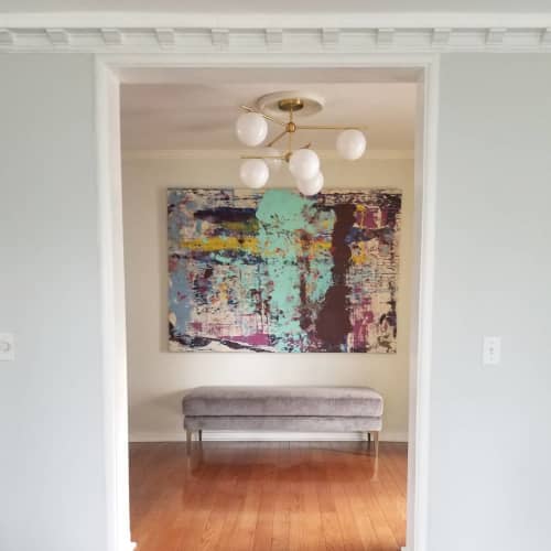 Abstract Painting | Oil And Acrylic Painting in Paintings by Andrew Cotton Art 100% COTTON. Item made of canvas