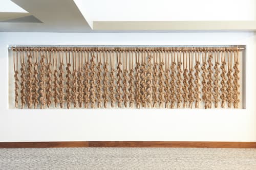 Linescape | Wall Sculpture in Wall Hangings by Windy Chien | Fogo de Chão Brazilian Steakhouse in Pittsburgh. Item made of wool & fiber