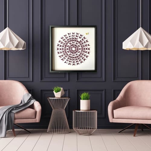 The One That Got Away - Dark Wine | Wall Sculpture in Wall Hangings by Lorna Doyan | North London in London. Item composed of paper in contemporary or art deco style
