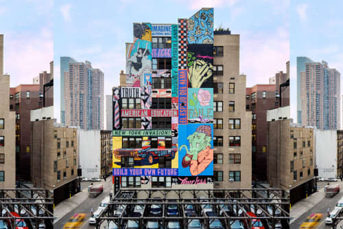 New York Invasion | Murals by Faile | The Plant in New York