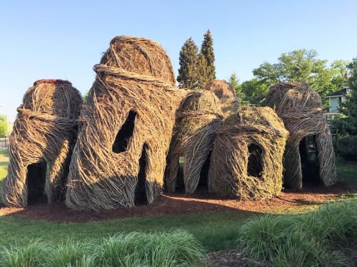 Tangle Town | Sculptures by Patrick Dougherty | Children's Museum of South Dakota in Brookings