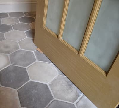 Arabesque Hexagon Tiles | Tiles by Avente Tile | The Royal in Washington. Item made of cement