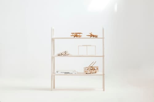 Kids bookshelf, Bookcase kids, Kids furniture, Room for girl | Book Case in Storage by Plywood Project. Item composed of oak wood in minimalism or mid century modern style