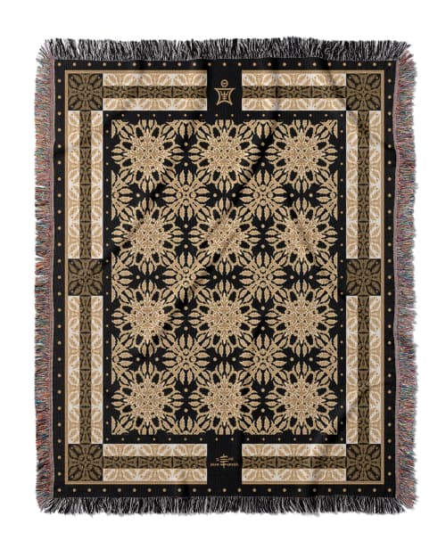 Sargassum Seaweed Blanket | Linens & Bedding by Sean Martorana. Item made of cotton & fiber