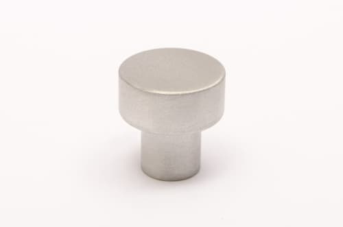 Dot 18 Brushed Aluminum Knob | Hardware by Windborne Studios. Item composed of brass