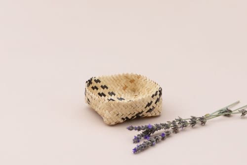 Square Rattan Woven Tray | Decorative Tray in Decorative Objects by NEEPA HUT. Item composed of wood