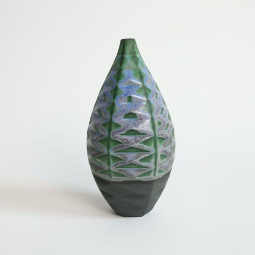 Medium Bottle in Nebula | Vase in Vases & Vessels by by Alejandra Design. Item composed of ceramic