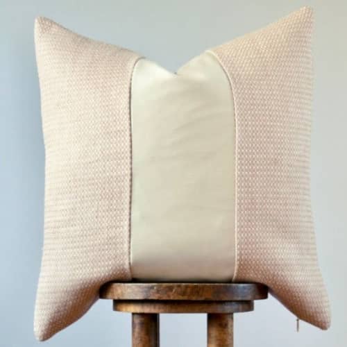 Woven Dusty Rose Decorative Pillow 24x24 | Pillows by Vantage Design