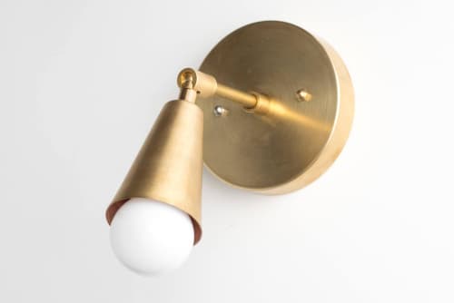 Brass Wall Fixture - Model No. 4339 | Sconces by Peared Creation. Item made of brass with glass