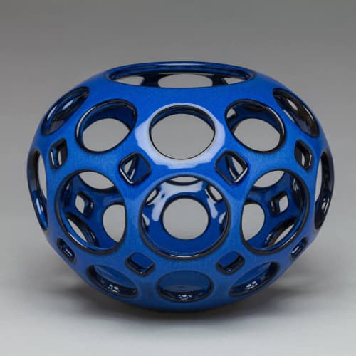 Openwork Orb Vessel small - Midnight Blue | Decorative Objects by Lynne Meade