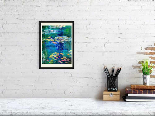 Water Lily Pond | Prints by Checa Art. Item composed of paper