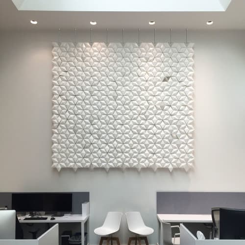 Facet hanging room divider 306 x 265cm | Decorative Objects by Bloomming, Bas van Leeuwen & Mireille Meijs. Item composed of synthetic