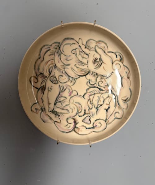 Your Right hand don’t know | Decorative Plate in Decorative Objects by Eric Farache Artist