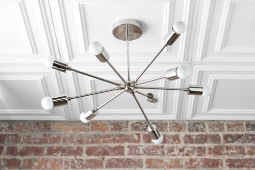 Sputnik Lamp - Modern Ceiling Lamp - Model No. 7788 | Chandeliers by Peared Creation. Item composed of brass