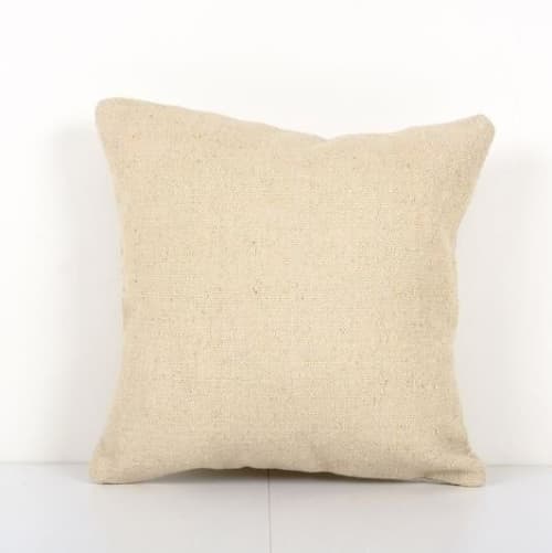 Square Hemp Organic Kilim Pillow Case, Turkish Cushion Pillo | Pillows by Vintage Pillows Store