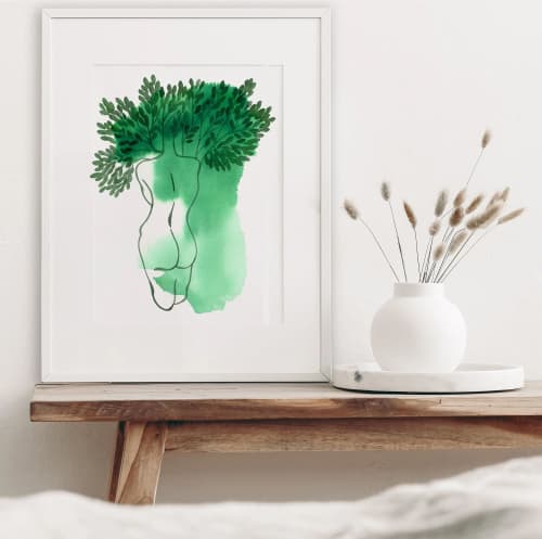 Ficus Ginseng Collection | Mixed Media by Kamina Studio