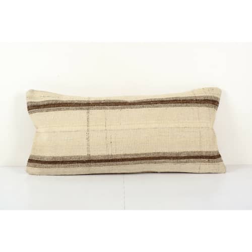 Hemp Pillow Cases Made from a Vintage Turkish Hemp Kilim | Sham in Linens & Bedding by Vintage Pillows Store. Item composed of cotton and fiber