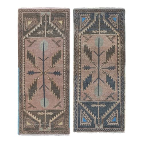 Vintage Turkish Oriental Matching Runner in Muted Colors | Runner Rug in Rugs by Vintage P. Item composed of cotton