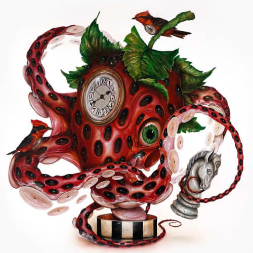 "Red" | Prints by Greg "CRAOLA" Simkins. Item composed of paper