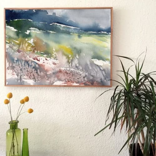 The Remains of Winter | Watercolor Painting in Paintings by Brazen Edwards Artist. Item made of paper
