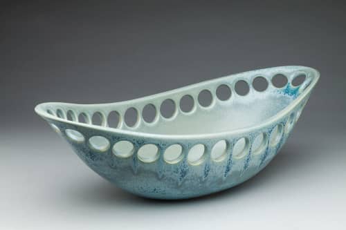 Oblong Bowl | Decorative Bowl in Decorative Objects by Lynne Meade. Item made of stoneware