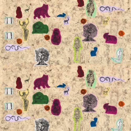 The Great Mother, Bark | Fabric in Linens & Bedding by Philomela Textiles & Wallpaper. Item composed of linen