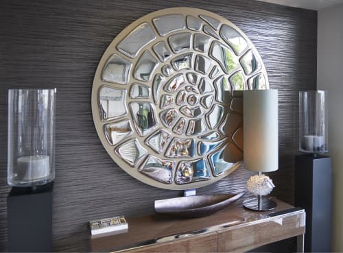 Spiral Silver Mural | Decorative Objects by PlusObject