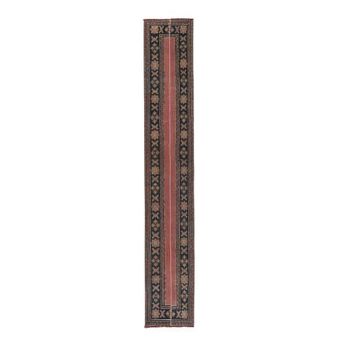 Long and Narrow Handmade Staircase Turkish Wool Rug Runner | Runner Rug in Rugs by Vintage Pillows Store. Item composed of cotton and fiber