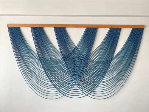Boho Chic Dip Dyed Macrame Tapestry Wall Hanging - Handcrafted Bohemian Home Decor | Macrame Wall Hanging in Wall Hangings by RavaTapestryArt