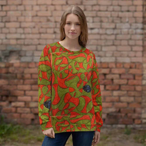 Unisex Sweatshirt - Festive Cheer - Christmas Colours | Work by Eman's Gallery