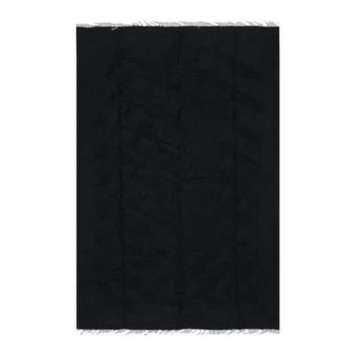 Vintage Black Turkish Siirt Shaggy Kilim Rug 5'3'' X 7'4'' | Area Rug in Rugs by Vintage Pillows Store