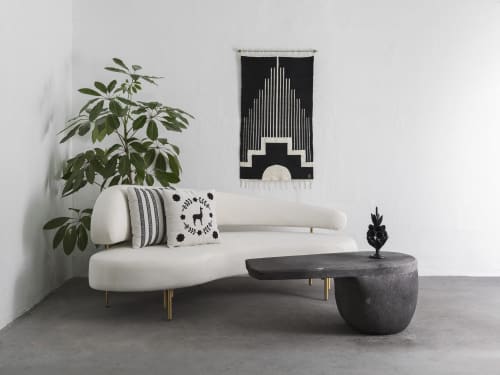 CENTRO Handwoven Tapestry, Ébano | Wall Hangings by ANDEAN. Item composed of wool & bronze compatible with contemporary and traditional style