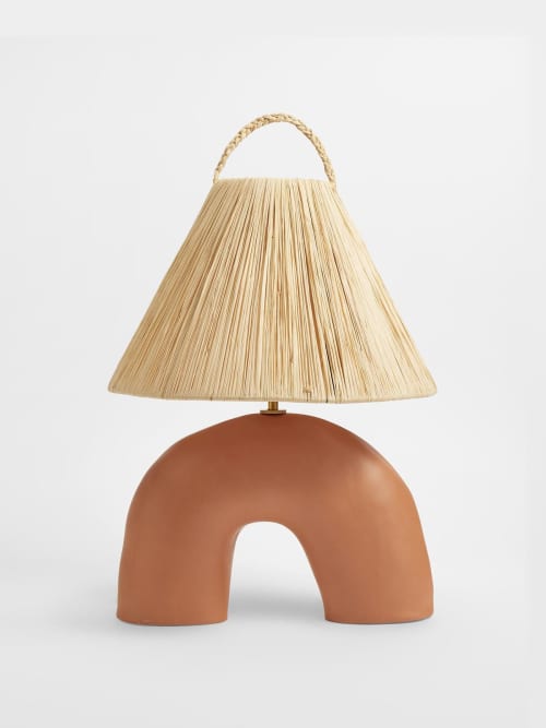 Volta Terracota Lamp | Table Lamp in Lamps by OM Editions. Item made of ceramic