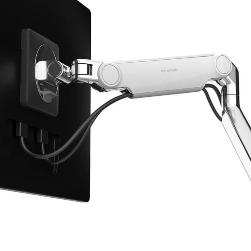 Humanscale® 2.1 Monitor Arm | Clamp in Hardware by ROMI. Item made of aluminum works with minimalism & mid century modern style