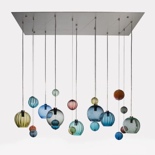 Alan Mizrahi AM2221 Silver Linen Chandelier | Chandeliers by Alan Mizrahi Lighting Design