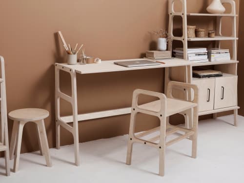 Mid Century Modern Desk for Office, Computer desk | Tables by Plywood Project. Item made of birch wood works with minimalism & mid century modern style