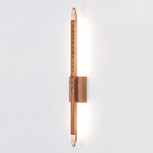 Prometheus Crystal | Sconces by Next Level Lighting. Item composed of oak wood