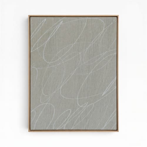 Gestural Marks in Fog by DSCVR Art Framed Canvas Wall Art | Prints in Paintings by ArtCollectiv