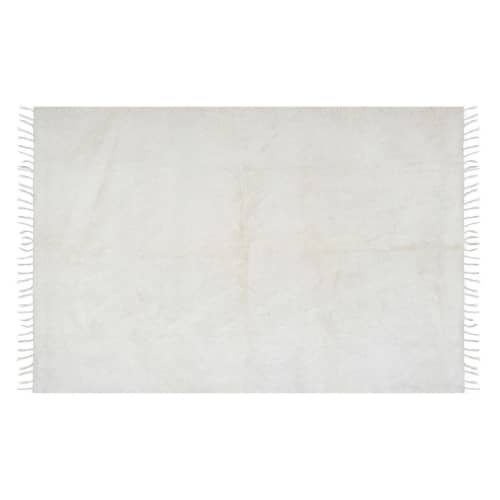 1970s Vintage White Turkish Siirt Kilim Blanket Rug | Area Rug in Rugs by Vintage Pillows Store. Item composed of cotton