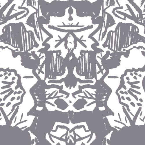 Indian Floral (XL), Rajat | Fabric in Linens & Bedding by Philomela Textiles & Wallpaper. Item composed of linen